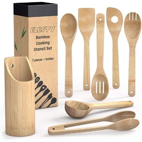 Bamboo Spoons for Cooking By Electy