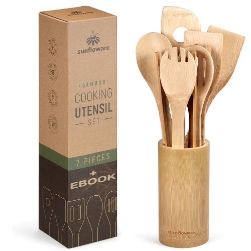 Wooden Bamboo Cooking Utensils Set