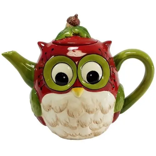 Cosmos Ceramic Owl Teapot