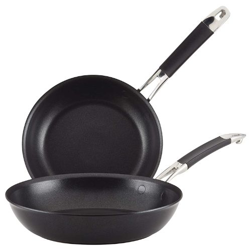 Anolon Smart Stack Hard Anodized Nonstick Frying Pan Set