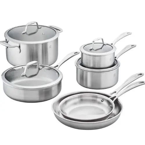 Zwilling Spirit Stainless Steel Cookware Set, 10pc