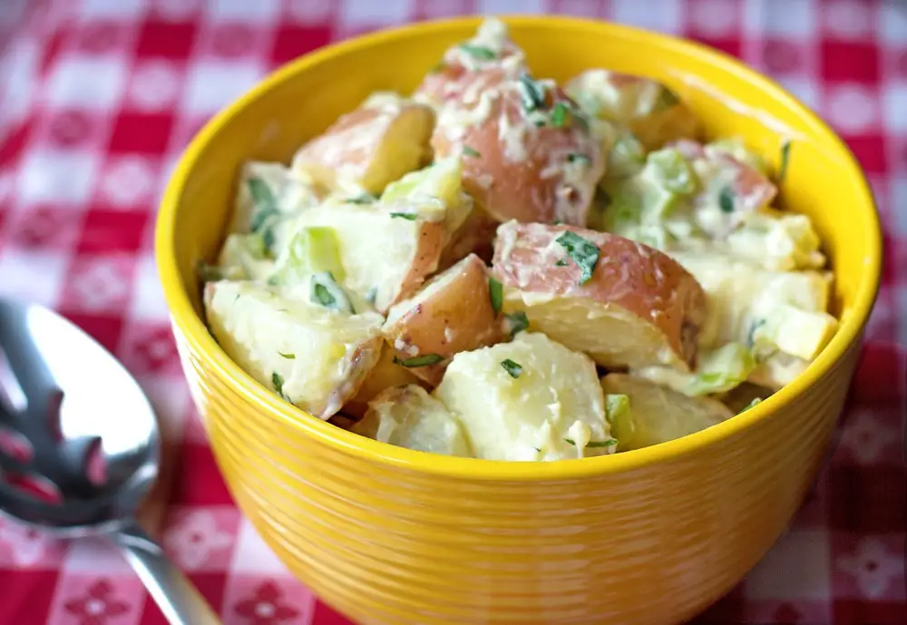 Roast potato tarragon salad