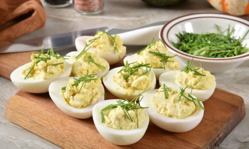 Tarragon Mustard Deviled Eggs