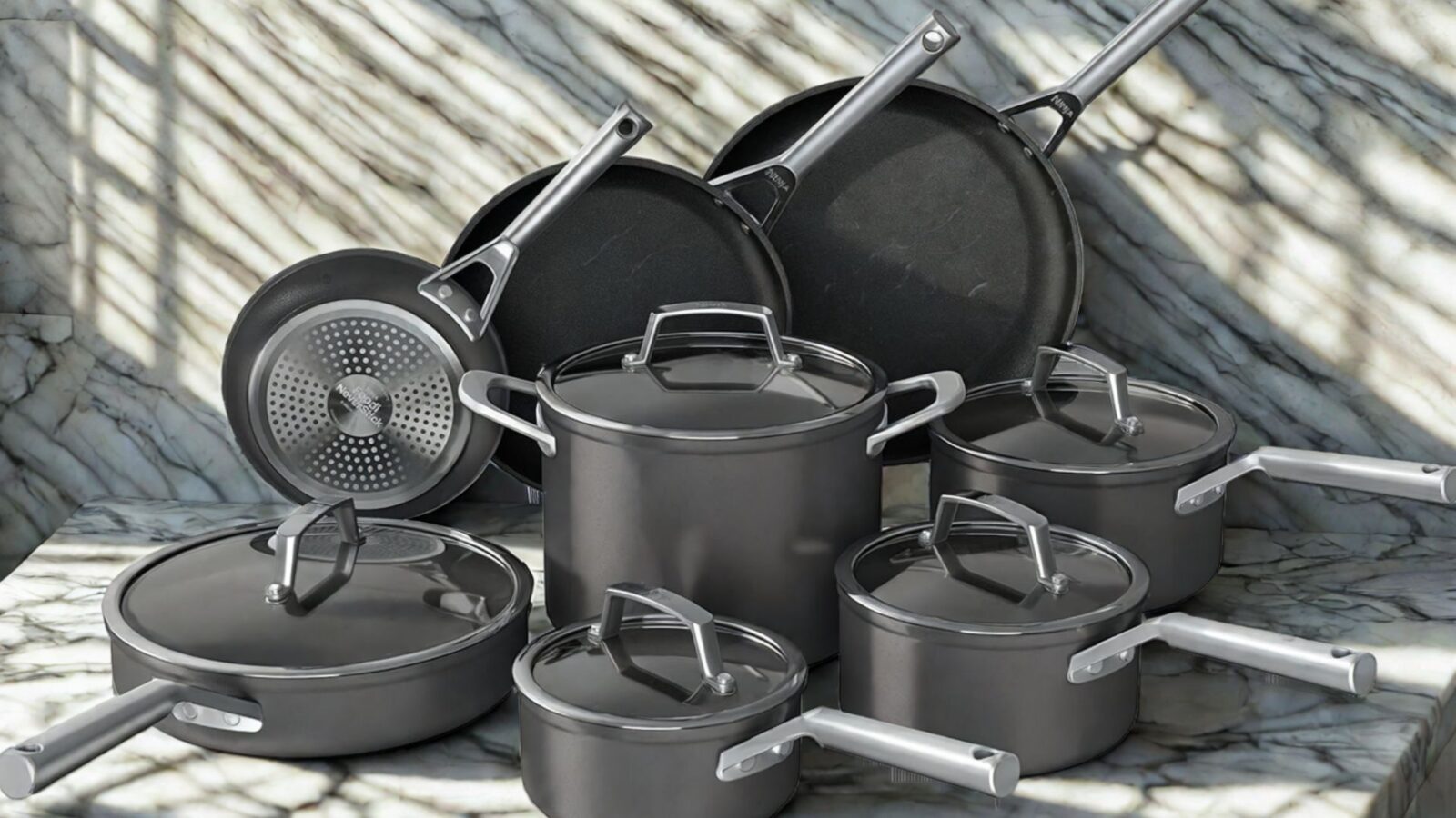 Ninja C39600 Foodi NeverStick Premium Hard-Anodized 13-Piece Cookware Set